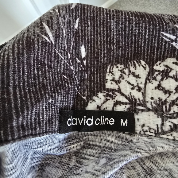 NWOT David Cline Monochrome Floral Mini Dress Sz Medium - Picture 3 of 3